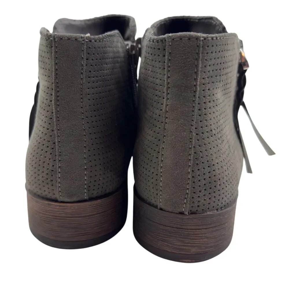 Dolce Vita Soft Flexible Suede Leather Perforated Booties Women's Size 7.5